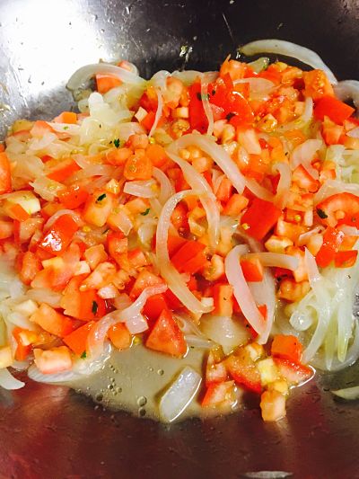 Sauteed onions and tomatoes 