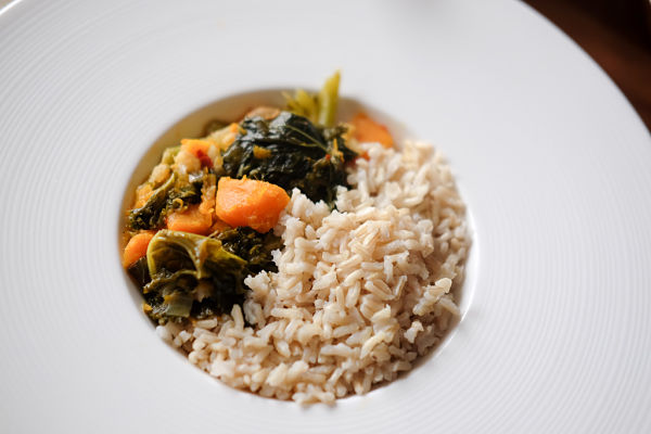 Coconut Braised Kale and Butternut Squash Curry