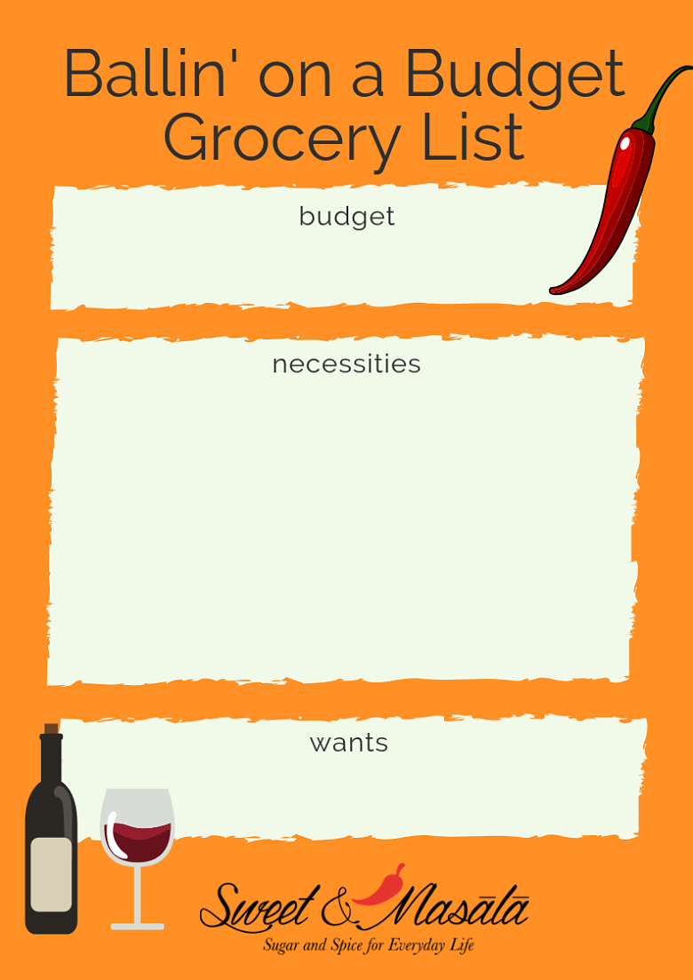 Ballin' on a Budget Grocery List ⋆ Sweet & Masālā