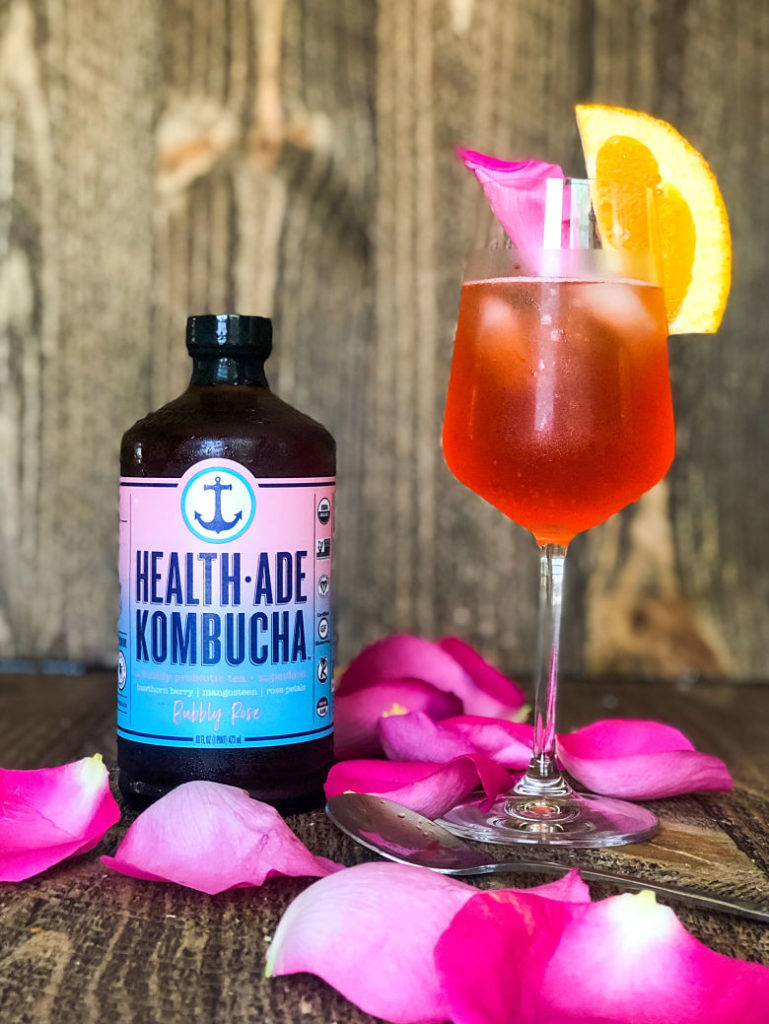Kombucha Bubbly Rose Aperol Spritz ⋆ Sweet & Masālā